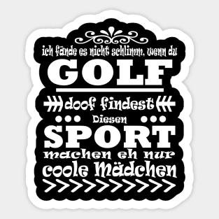 Golf Hole in One Mädchen Spruch Geschenk Sticker